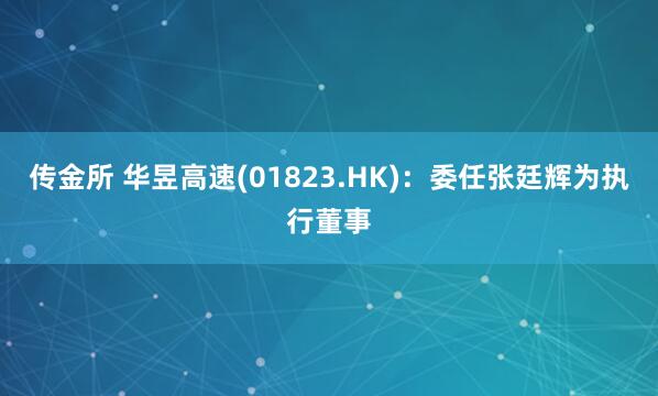 传金所 华昱高速(01823.HK)：委任张廷辉为执行董事